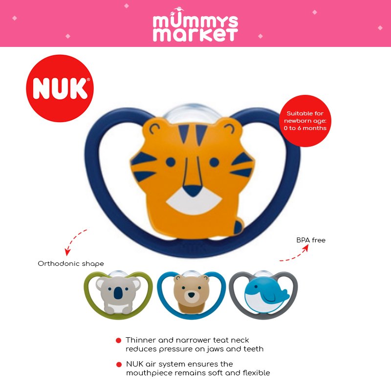 Nuk Silicone Soother S1 Space, 1/box (NU40729752)